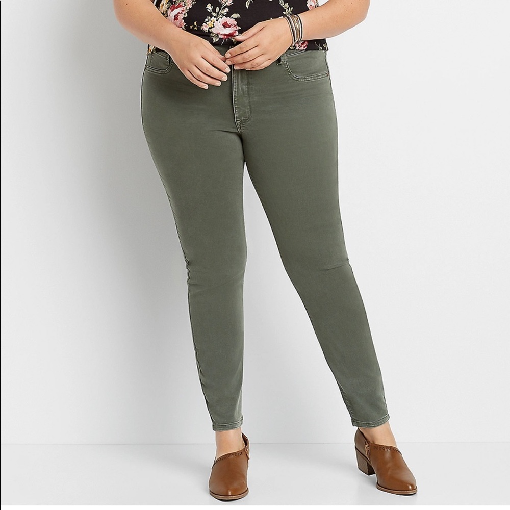 Maurice’s Olive High Rise Jegging Fall Women’s Jeans Sz 8